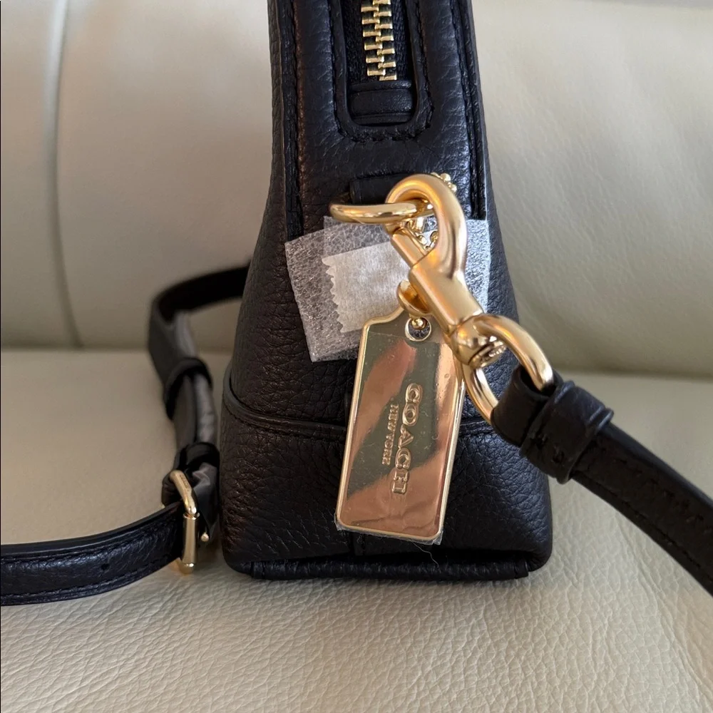 Coach Black Pebbled Leather Crossbody Bag - Picture 4 of 7